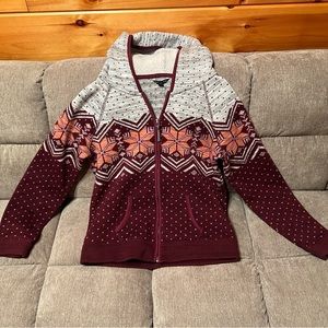 American Eagle Outfitters Full Zip Hooded Sweater/Jacket